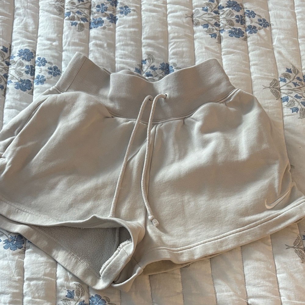Nike Cream Drawstring Shorts